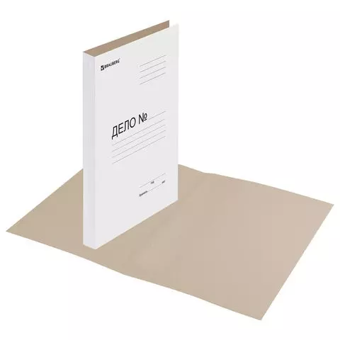 Папка без скоросшивателя "Дело" картон мелованный плотность 440г./м2 до 200 листов Brauberg