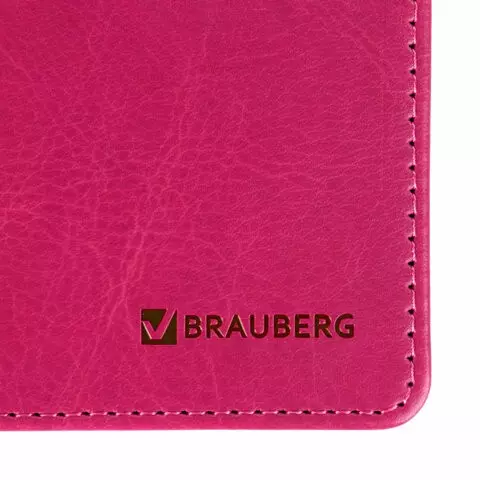 Планинг настольный недатированный (305x140 мм.) Brauberg "Rainbow" кожзам 60 л. розовый