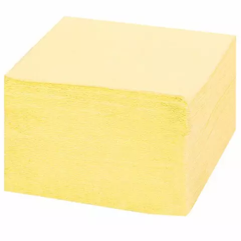 Салфетки бумажные 250 шт. 24х24 см. Laima/ЛАЙМА желтые (пастельный цвет) 100% целлюлоза