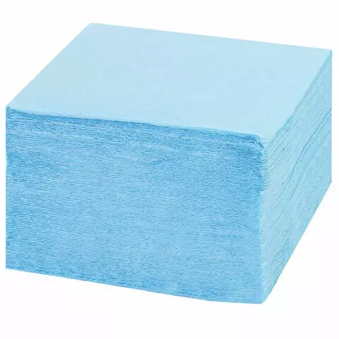 Салфетки бумажные 250 шт. 24х24 см. Laima/ЛАЙМА синие (пастельный цвет) 100% целлюлоза