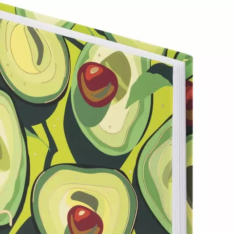 Ежедневник недатированный А5 (145х215 мм.) ламинированная обложка с фольгой 128 л. Staff "Avocado"