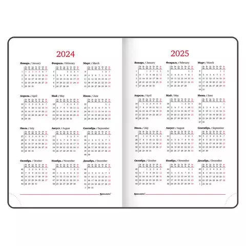 Ежедневник датированный 2024 А5 138x213 мм. Brauberg "Vista" под кожу гибкий Blur