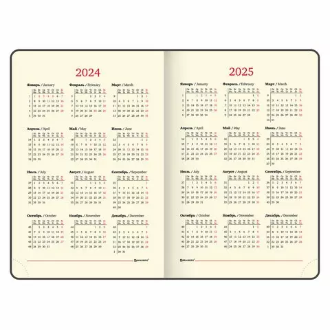 Ежедневник датированный 2024 А5 138x213 мм. Brauberg "Metropolis Special" под кожу черный