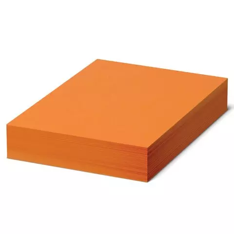 Бумага цветная Brauberg А4 80г./м2 500 л. интенсив оранжевая для офисной техники