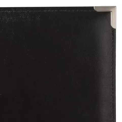 Папка адресная из кожзама без надписи формат А4 33х25х2 см. черная