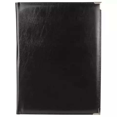 Папка адресная из кожзама без надписи формат А4 33х25х2 см. черная