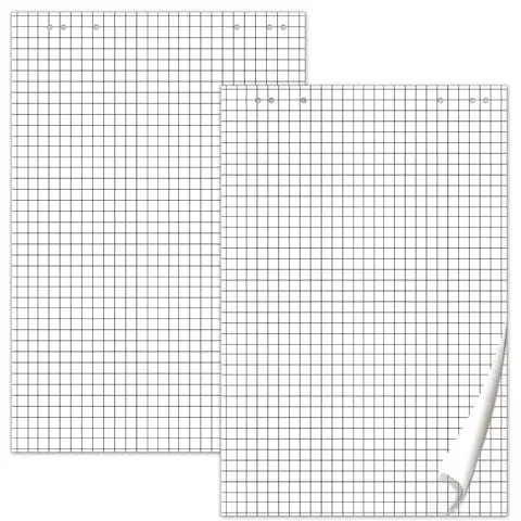 Блокноты для флипчарта Brauberg комплект 5 шт. 20 листов клетка 675х98 см. 80г./м2