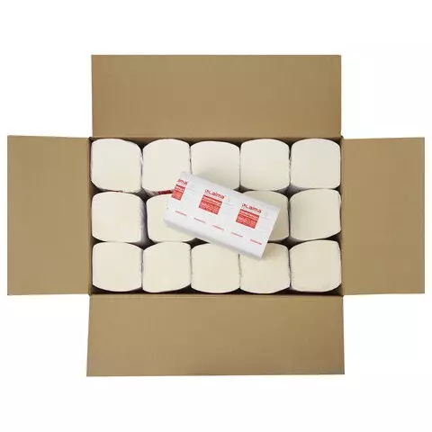 Полотенца бумажные 200 шт. Laima (H3) PREMIUM 2-слойные белые комплект 15 пачек 23х23 V-сложение