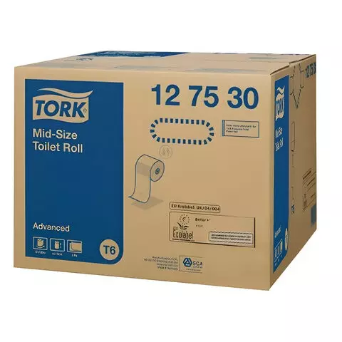 Бумага туалетная 100 м. Tork (Система Т6) комплект 27 шт. Advanced 2-слойная белая