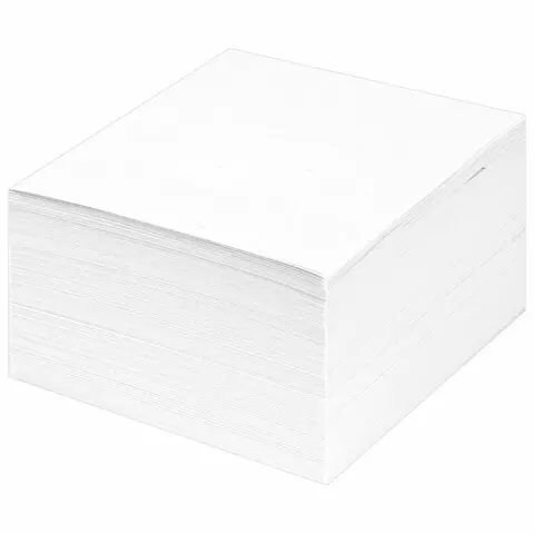 Блок для записей Staff непроклеенный куб 8х8х4 см. белый белизна 90-92%