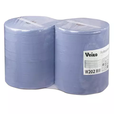 Бумага протирочная VEIRO (Система W1) комплект 2 шт. 1000 листов в рулоне 33х35 см. 2-слойная Comfort