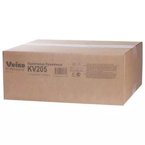Полотенца бумажные 200 шт. VEIRO (Система H3) COMFORT 2-слойные белые комплект 20 пачек 21х216 V-сложение