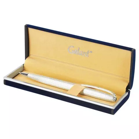 Ручка подарочная шариковая Galant "Royal Platinum" корпус серебристый хромированные детали пишущий узел 07 мм. синяя