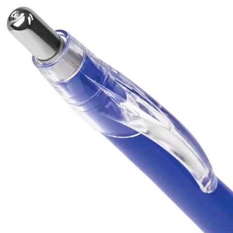 Ручка шариковая автоматическая с грипом Brauberg "Rave" синяя корпус синий узел 07 мм.