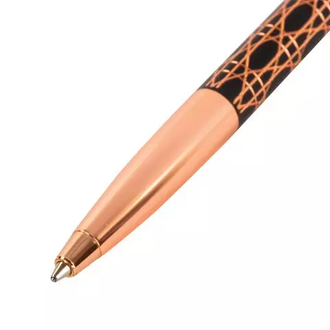 Ручка подарочная шариковая Galant "Interlaken" корпус золотистый с черным золотистые детали пишущий узел 07 мм. синяя