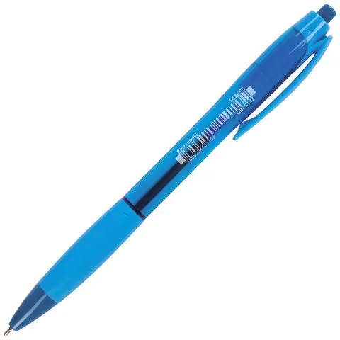 Ручка шариковая масляная автоматическая с грипом Brauberg "FRUITY RG" синяя узел 07 мм.