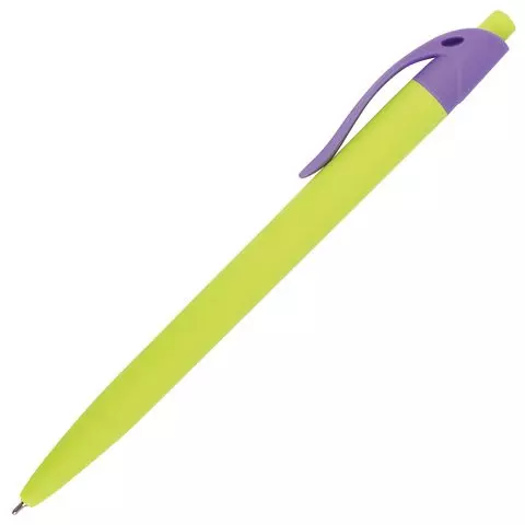 Ручка шариковая масляная автоматическая Brauberg "FRUITY RX" синяя soft-touch узел 07 мм.
