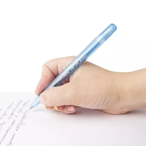 Ручка шариковая масляная Brauberg "Olive Pen Tone" синяя корпус тонированный пишущий узел 07 мм.