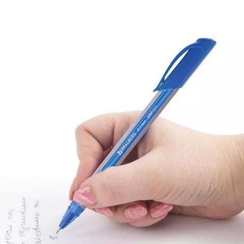 Ручка шариковая масляная Brauberg "Extra Glide Soft Grey" синяя узел 07 мм.