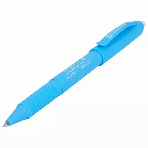 Ручка стираемая гелевая с грипом Brauberg "SOFT&SILK FRUITY" синяя корпус ассорти узел 07 мм.