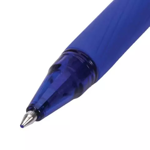Ручка стираемая гелевая с грипом Brauberg "X-ERASE" синяя корпус синий узел 07 мм. линия письма 035 мм.