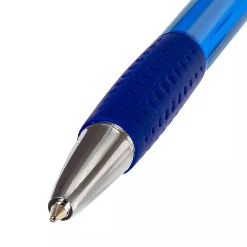 Ручки шариковые автоматические с грипом синие "10+2 в подарок!" Brauberg "SUPER" набор 12 шт.
