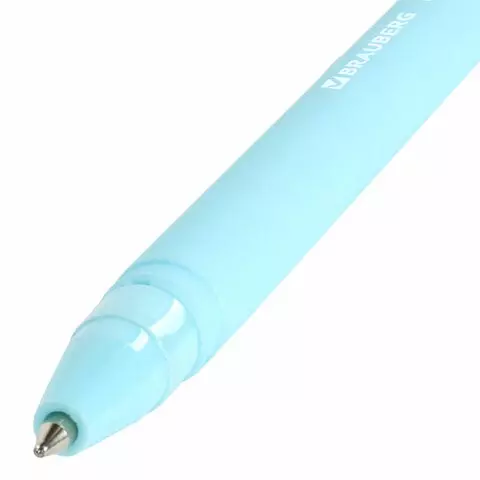 Ручка шариковая Brauberg SOFT TOUCH STICK "PASTEL" синяя мягкое покрытие корпус ассорти узел 07 мм.