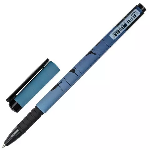 Ручка шариковая Brauberg SOFT TOUCH GRIP "NIGHT CITY" синяя мягкое покрытие узел 07 мм.