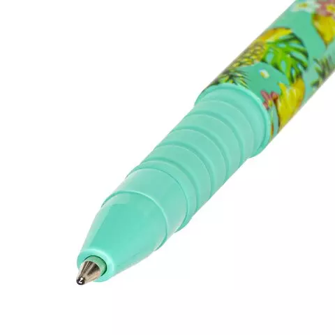Ручка шариковая Brauberg SOFT TOUCH GRIP "PINEAPPLE" синяя мягкое покрытие узел 07 мм.