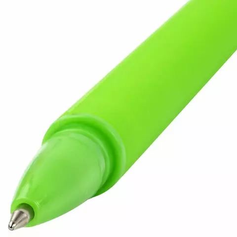 Ручка фигурная шариковая Юнландия "Авокадо" мягкий силиконовый корпус синяя пишущий узел 07 мм.