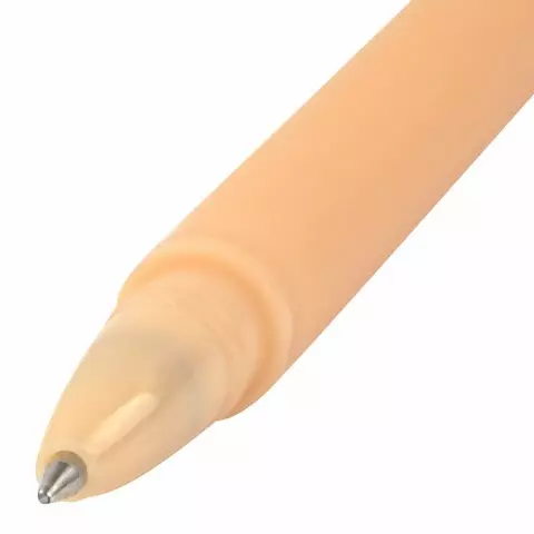 Ручка фигурная шариковая Юнландия "Гриб" силиконовый корпус ассорти синяя пишущий узел 07 мм.