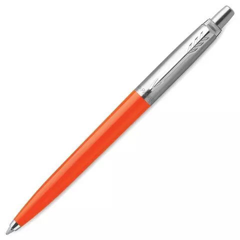 Ручка шариковая Parker "Jotter Orig Orange" корпус оранжевый детали хром блистер синяя