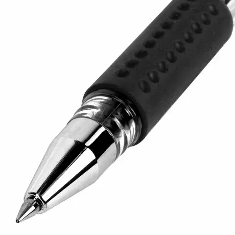 Ручка гелевая с грипом Brauberg "Extra GT" черная стандартный узел 05 мм. линия 035 мм.