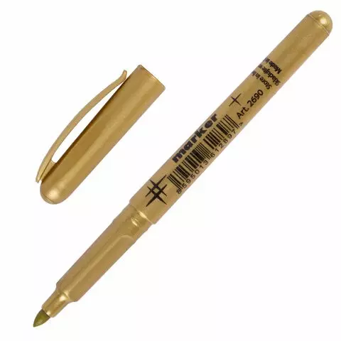 Маркер для декорирования золотой Centropen круглый наконечник 15-3 мм.