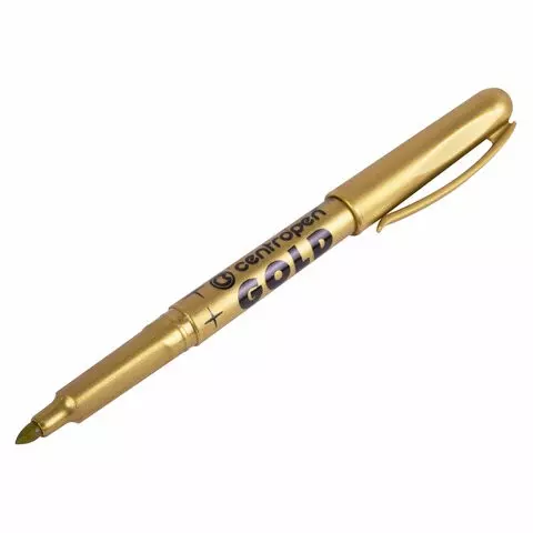 Маркер для декорирования золотой Centropen круглый наконечник 15-3 мм.