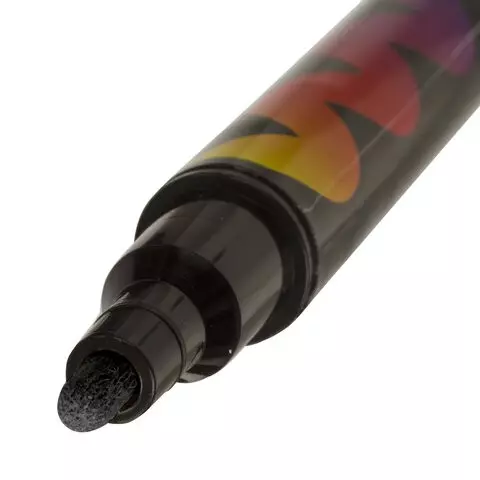 Маркер меловой "POP-ART" черный 35 мм. стираемый для гладких поверхностей Brauberg