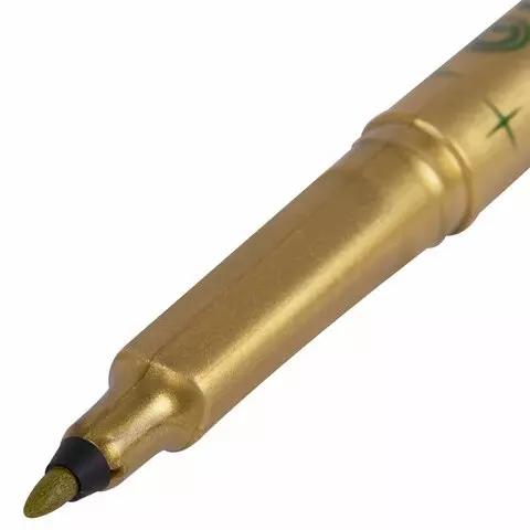 Маркер для декорирования золотой Centropen круглый наконечник 1 мм.