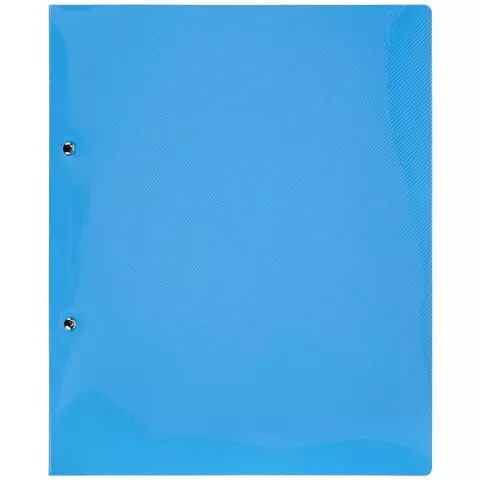 Папка для портфолио школьника/дошкольника А4 2 кольца 10 файлов пластик синий Юнландия