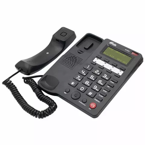 Телефон RITMIX RT-550 black АОН спикерфон память 100 номеров тональный/импульсный режим