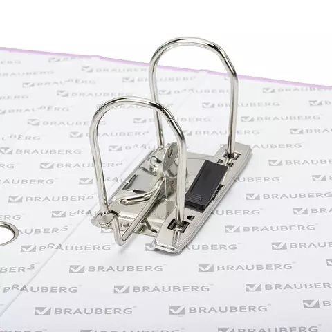 Папка-регистратор Brauberg PASTEL ламинированная 75 мм. цвет лиловый