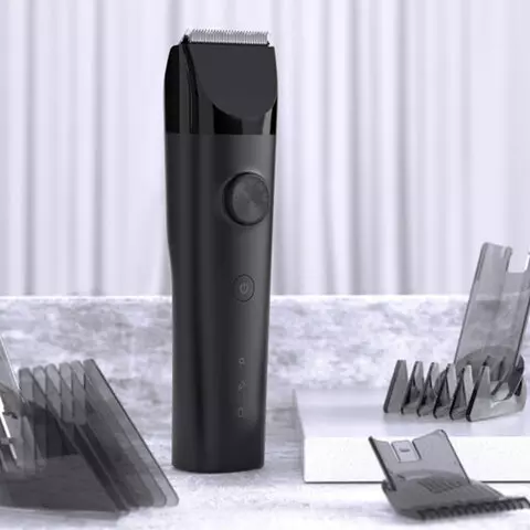 Машинка для стрижки волос XIAOMI Hair Clipper 14 установок длины 3 насадки аккумулятор и сеть черная