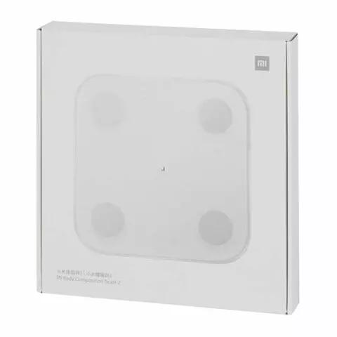 Весы напольные XIAOMI Mi Smart Scale 2 электронные максимальная нагрузка 150 кг. квадрат стекло белые
