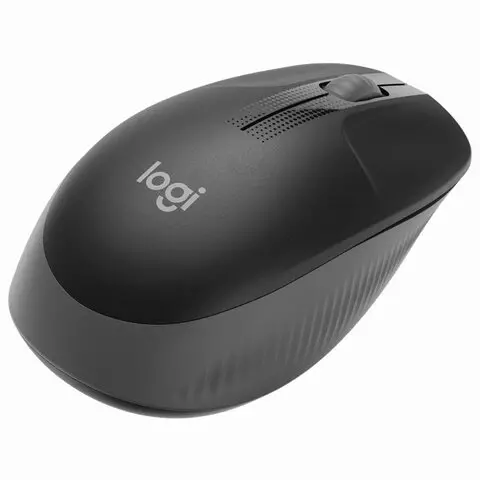 Мышь беспроводная LOGITECH M190 2 кнопки+1 колесо-кнопка оптическая чёрно-серый