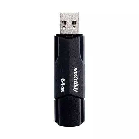 Флеш-диск 64 GB SMARTBUY Clue USB 2.0 черный