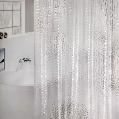 Штора для ванной комнаты CRYSTAL WALL с 3D-эффектом водонепроницаемая 180х180 см. Laima HOME