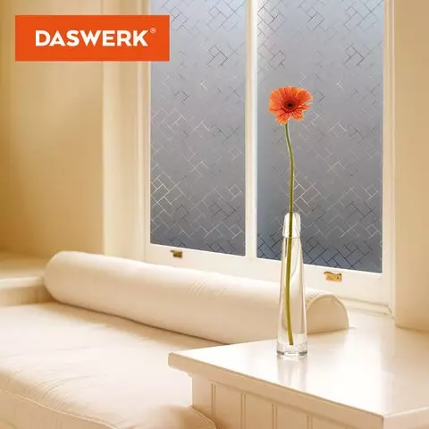 Пленка на окно самоклеящаяся статическая без клея солнцезащитная 75х150 см. "Пазл" Daswerk
