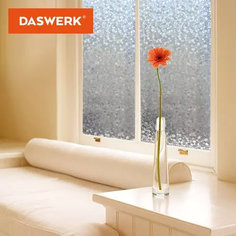 Пленка на окно самоклеящаяся статическая без клея солнцезащитная 75х150 см. "Галька" Daswerk