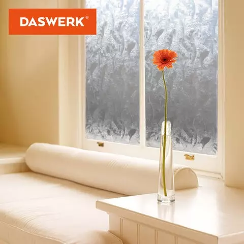 Пленка на окно самоклеящаяся статическая без клея солнцезащитная 75х150 см. "Пух" Daswerk