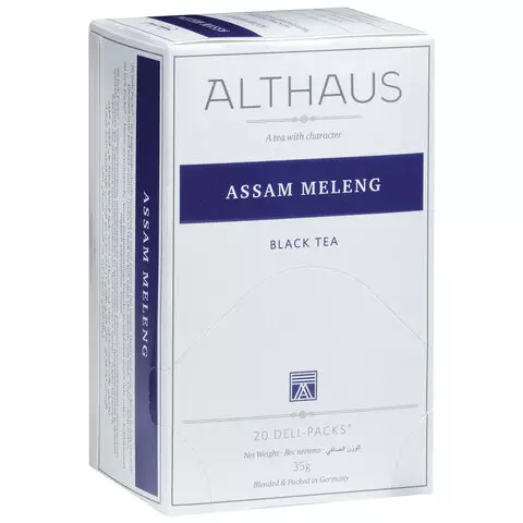 Чай ALTHAUS "Assam Meleng" черный 20 пакетиков в конвертах по 175 г. ГЕРМАНИЯ