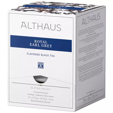 Чай ALTHAUS "Royal Earl Grey" черный 15 пирамидок по 275 г. ГЕРМАНИЯ
